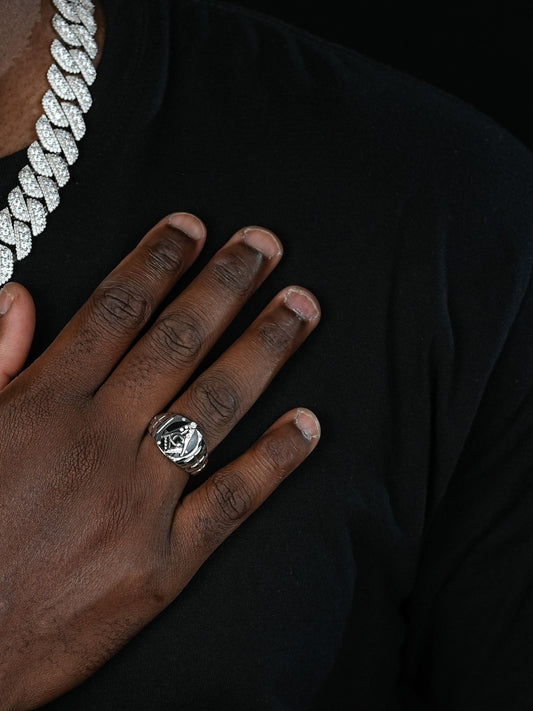 Masonic Truth Ring - 925 Silver - CZ Stones