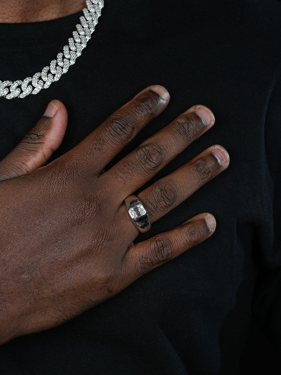 MOISSANITE Classic Big Rock Emerald Cut Ring - 925 Silver