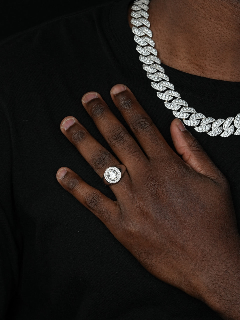 Moissanite Icy Swag Oval Cut Ring -  925 Silver