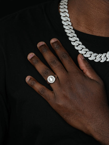 Moissanite Icy Swag Oval Cut Ring -  925 Silver