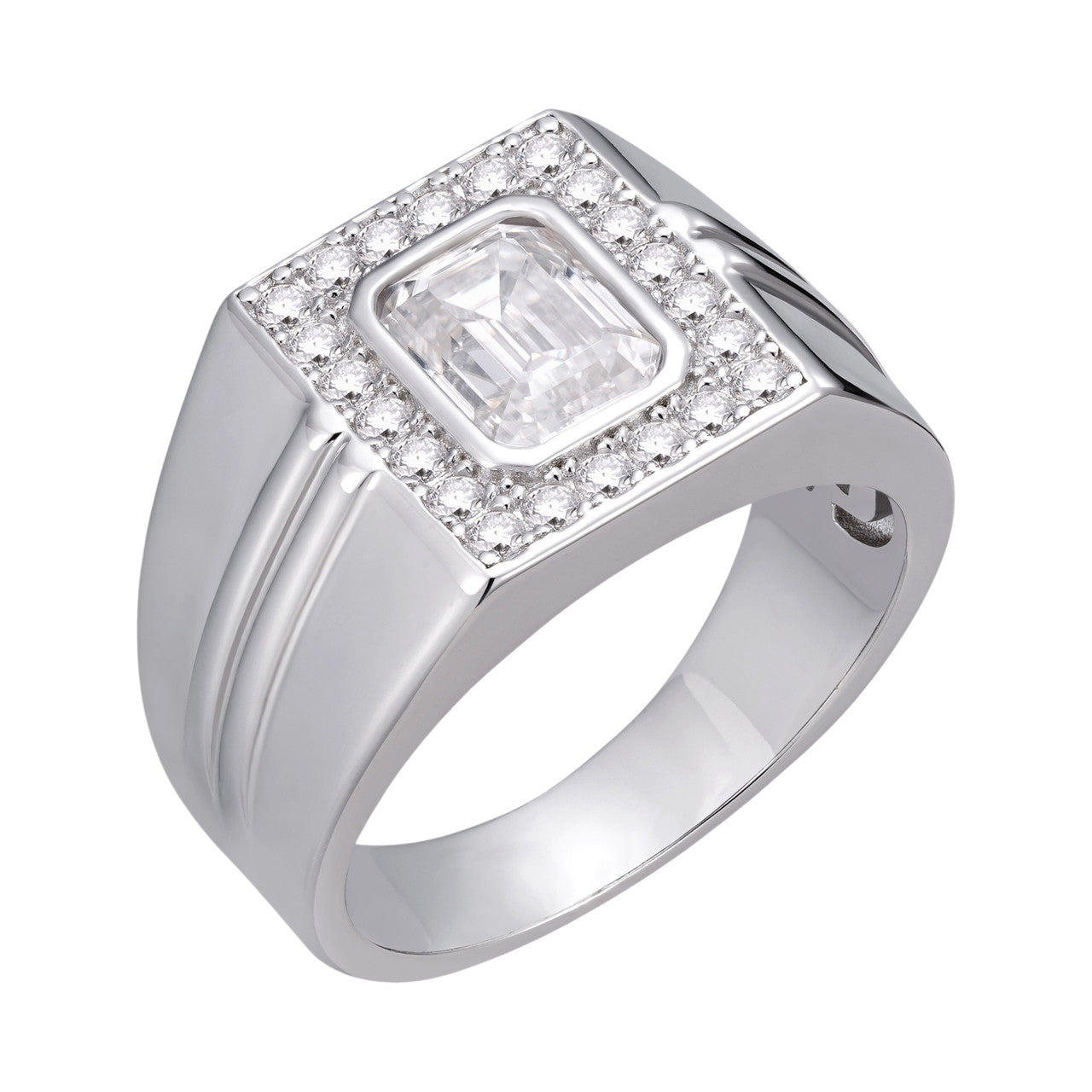 Moissanite Icy Swag Emerald Cut Ring -  925 Silver