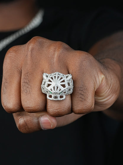 MOISSANITE Panther Fury Ring - 925 Silver