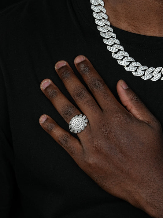 MOISSANITE Arabian Royal Crown Iced Out Ring - 925 Silver