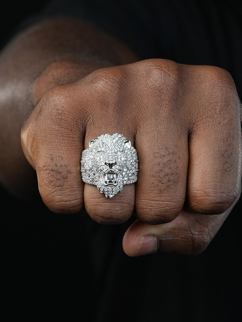 MOISSANITE Lion Hip Hop Ring - 925 Silver