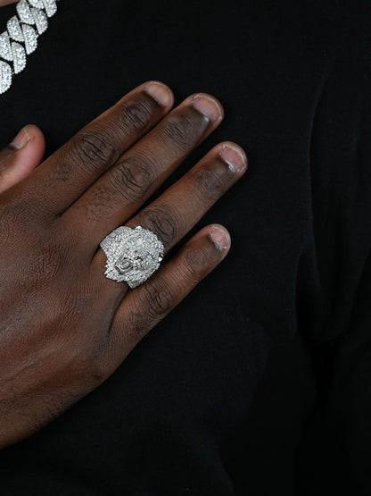 MOISSANITE Lion Hip Hop Ring - 925 Silver