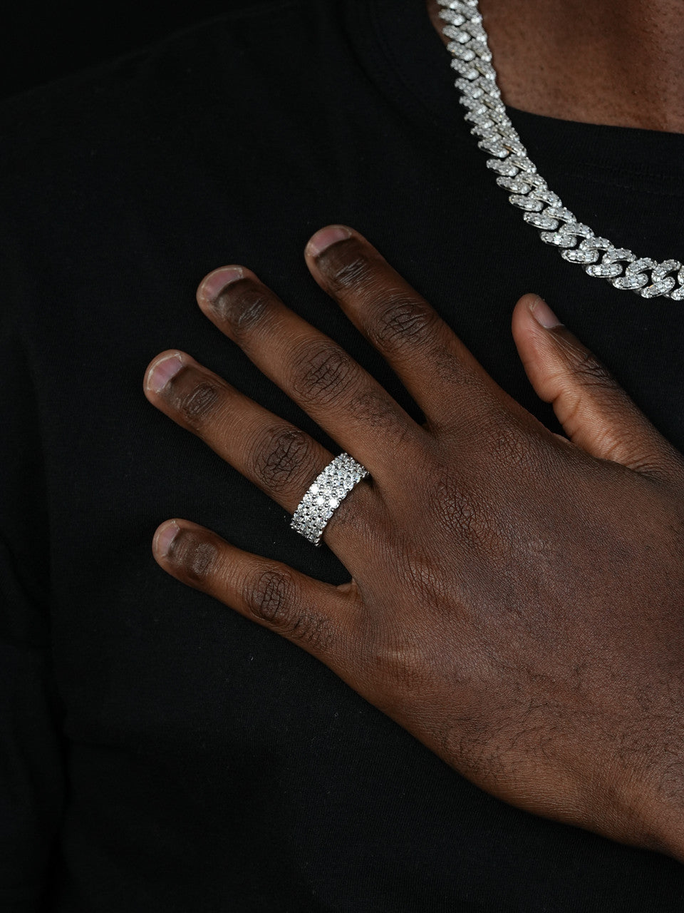 MOISSANITE Full Eternity Princess Cut (Square) Band Wedding Ring - 925 Silver - 2mm-5mm