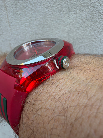 Red GUCCI XXL Sync SYNC Swiss Made Watch 46mm YA137103