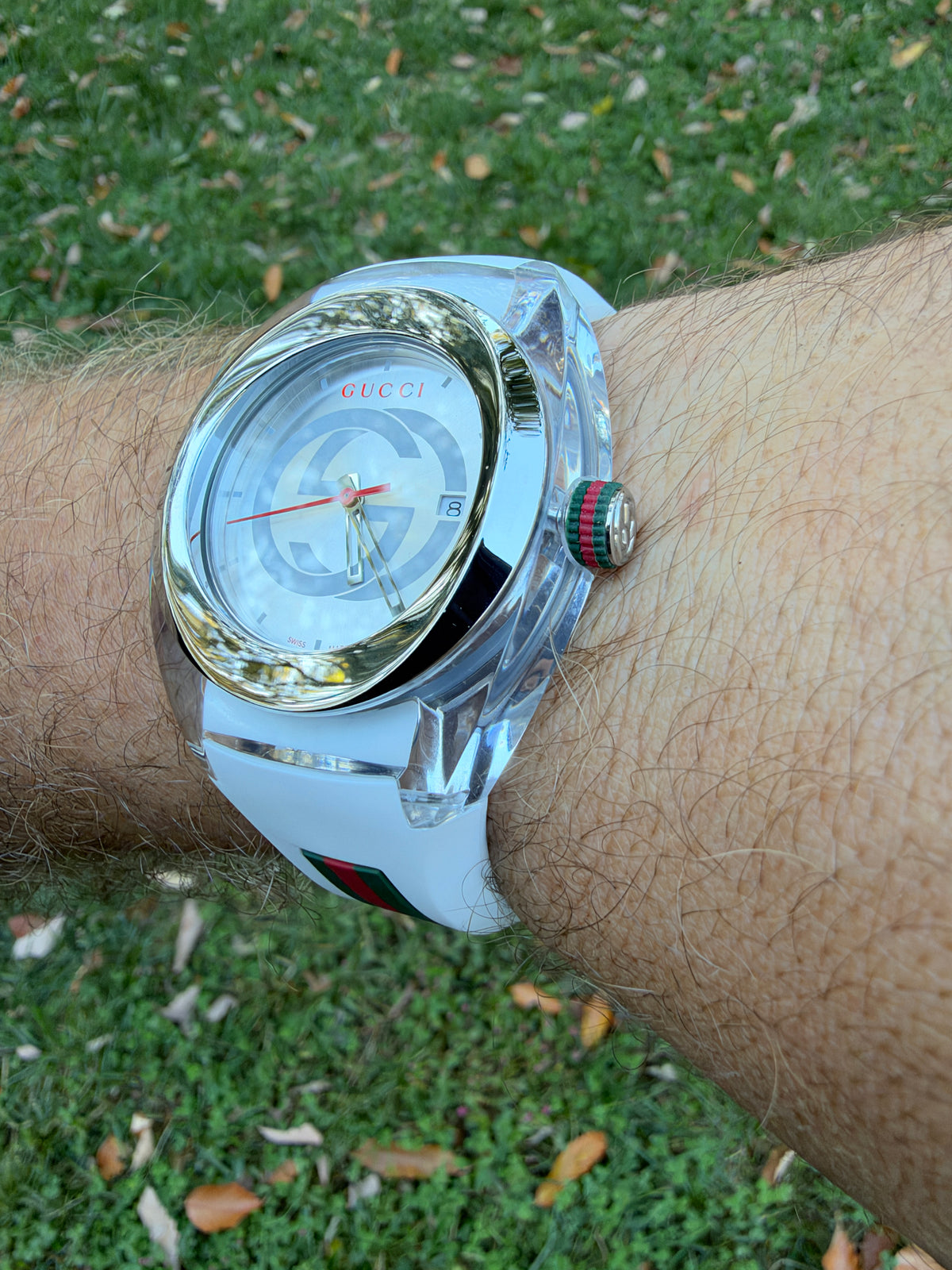 White GUCCI XXL Sync SYNC Swiss Made Watch 46mm YA137102
