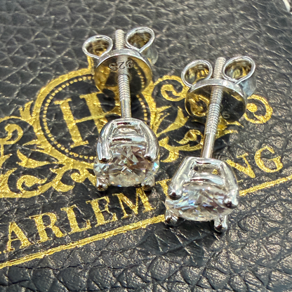 Moissanite 1ct TW 5mm Screwback Stud Earrings!