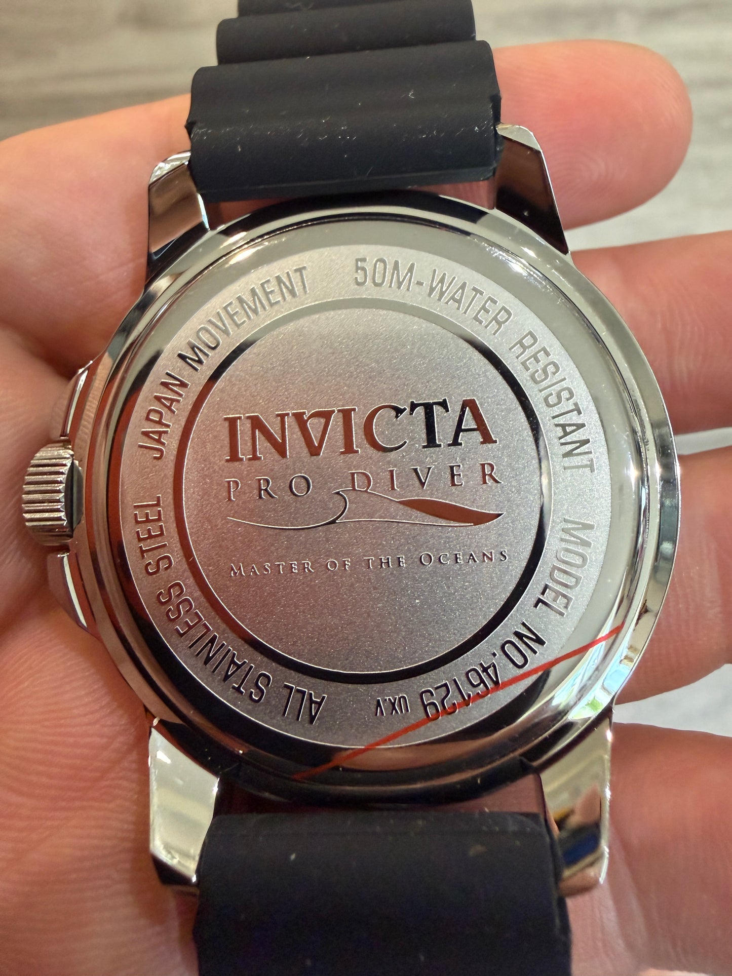 Invicta Pro Diver 46129 45mm Green Bezel - Japan Movement Silicone Strap