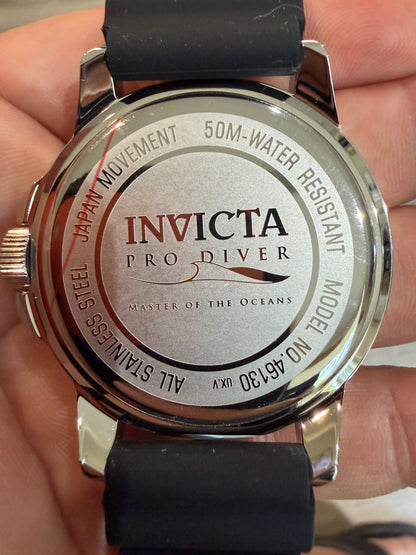Invicta Pro Diver 46130 45mm Blue Bezel - Japan Movement Silicone Strap