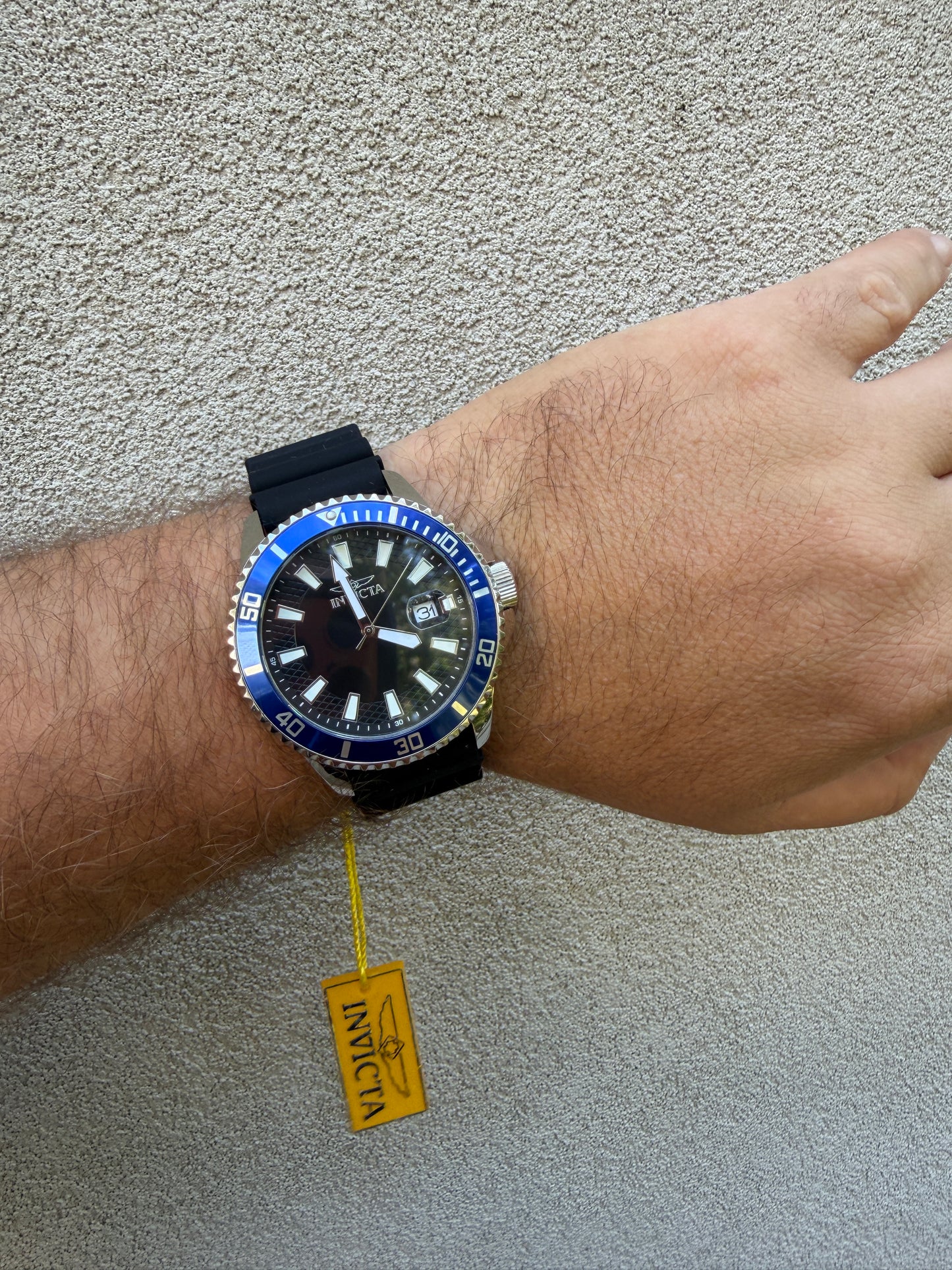 Invicta Pro Diver 46130 45mm Blue Bezel - Japan Movement Silicone Strap