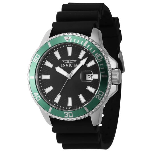 Invicta Pro Diver 46129 45mm Green Bezel - Japan Movement Silicone Strap