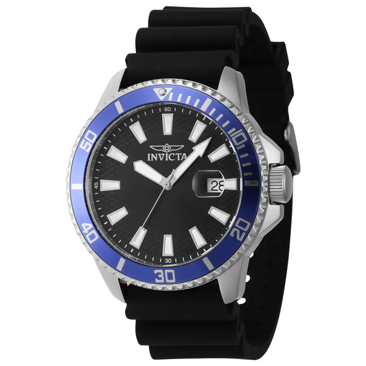 Invicta Pro Diver 46130 45mm Blue Bezel - Japan Movement Silicone Strap