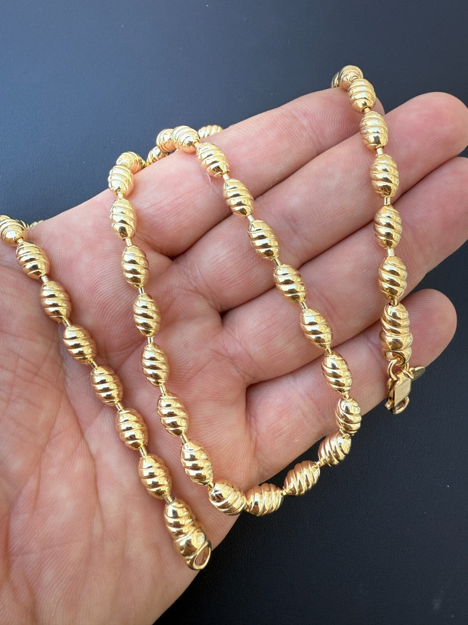 Infinity Rice Link Chain Necklace - 14k Gold Vermeil 925 Sterling Silver - 18"-30" - 6mm CHAINS HarlemBling