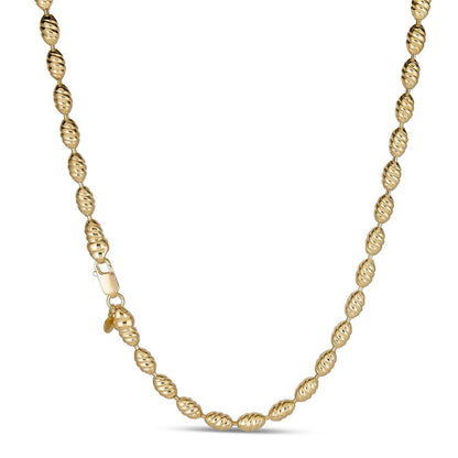 Infinity Rice Link Chain Necklace - 14k Gold Vermeil 925 Sterling Silver - 18"-30" - 6mm CHAINS HarlemBling