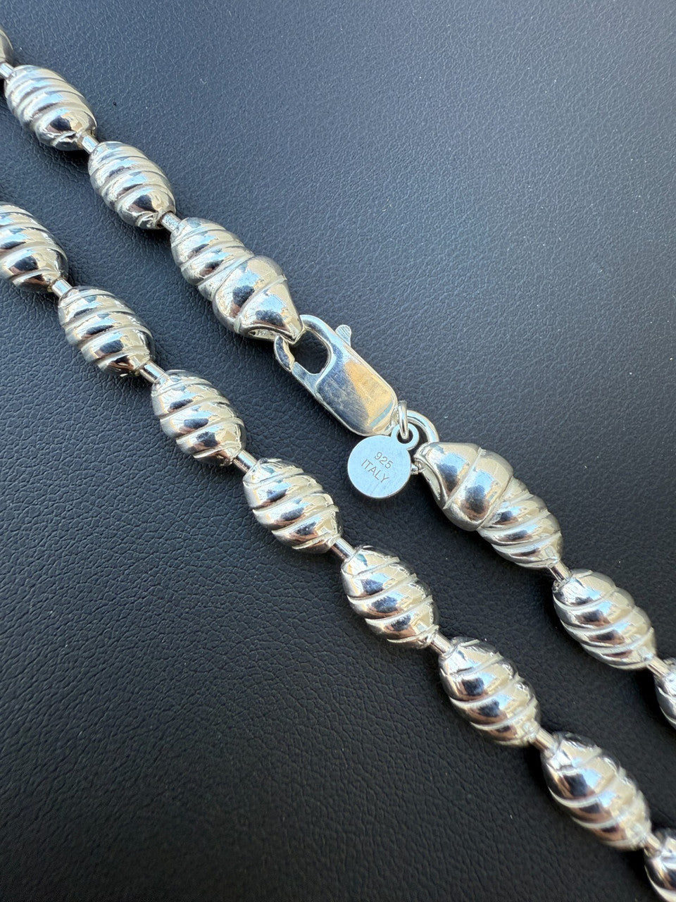 Infinity Rice Link Chain Necklace - 925 Sterling Silver - 18"-30" - 6mm CHAINS HarlemBling