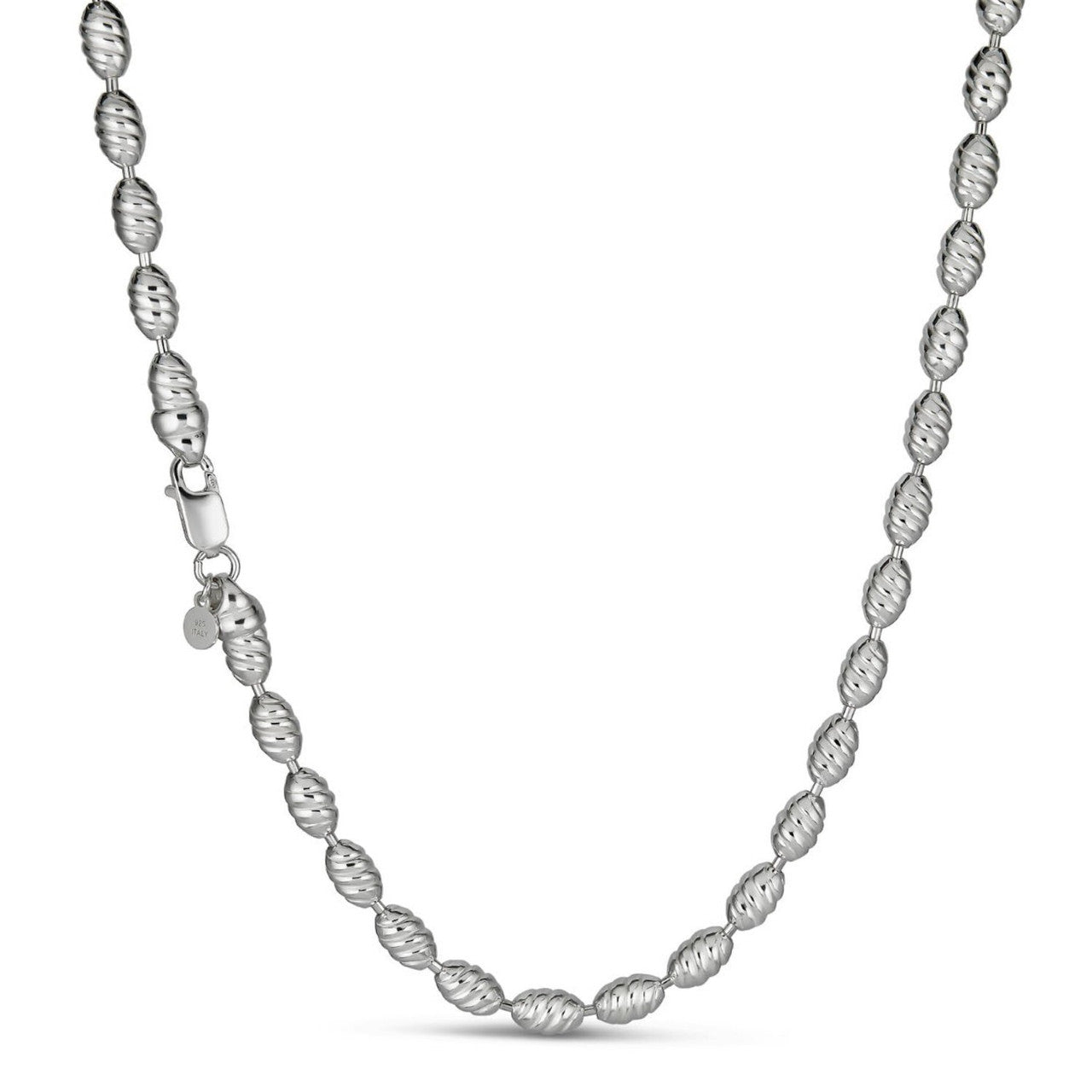 Infinity Rice Link Chain Necklace - 925 Sterling Silver - 18"-30" - 6mm CHAINS HarlemBling