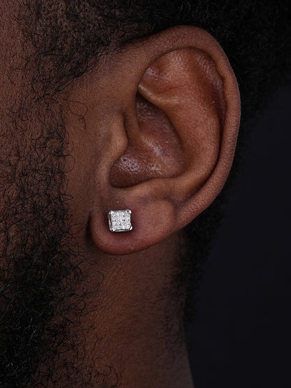 NYC Central Park Earrings - 925 Silver - CZ Stones - 6mm