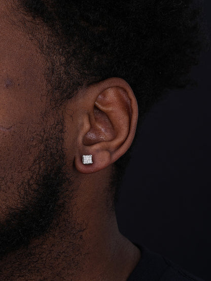 NYC Central Park Earrings - 925 Silver - CZ Stones - 6mm