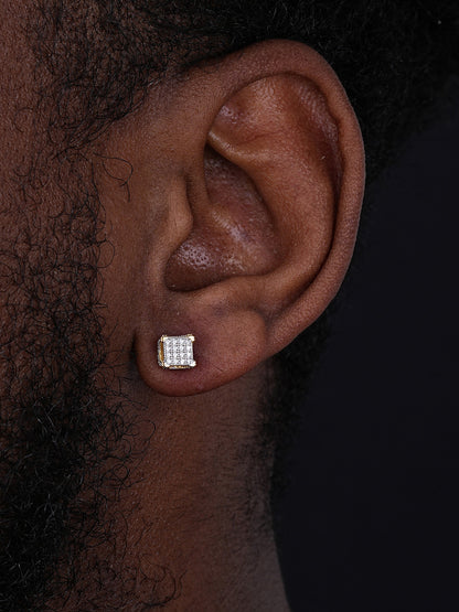 NYC Central Park Earrings - 14k Gold Vermeil 925 Silver - CZ Stones - 6mm