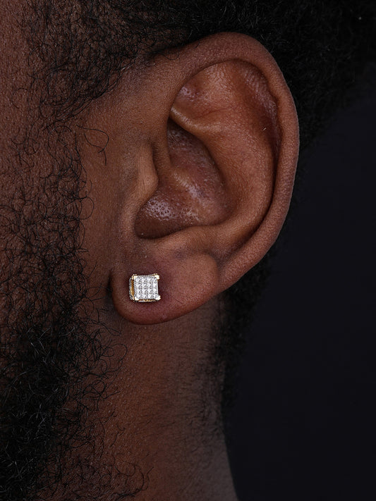 NYC Central Park Earrings - 14k Gold Vermeil 925 Silver - CZ Stones - 6mm