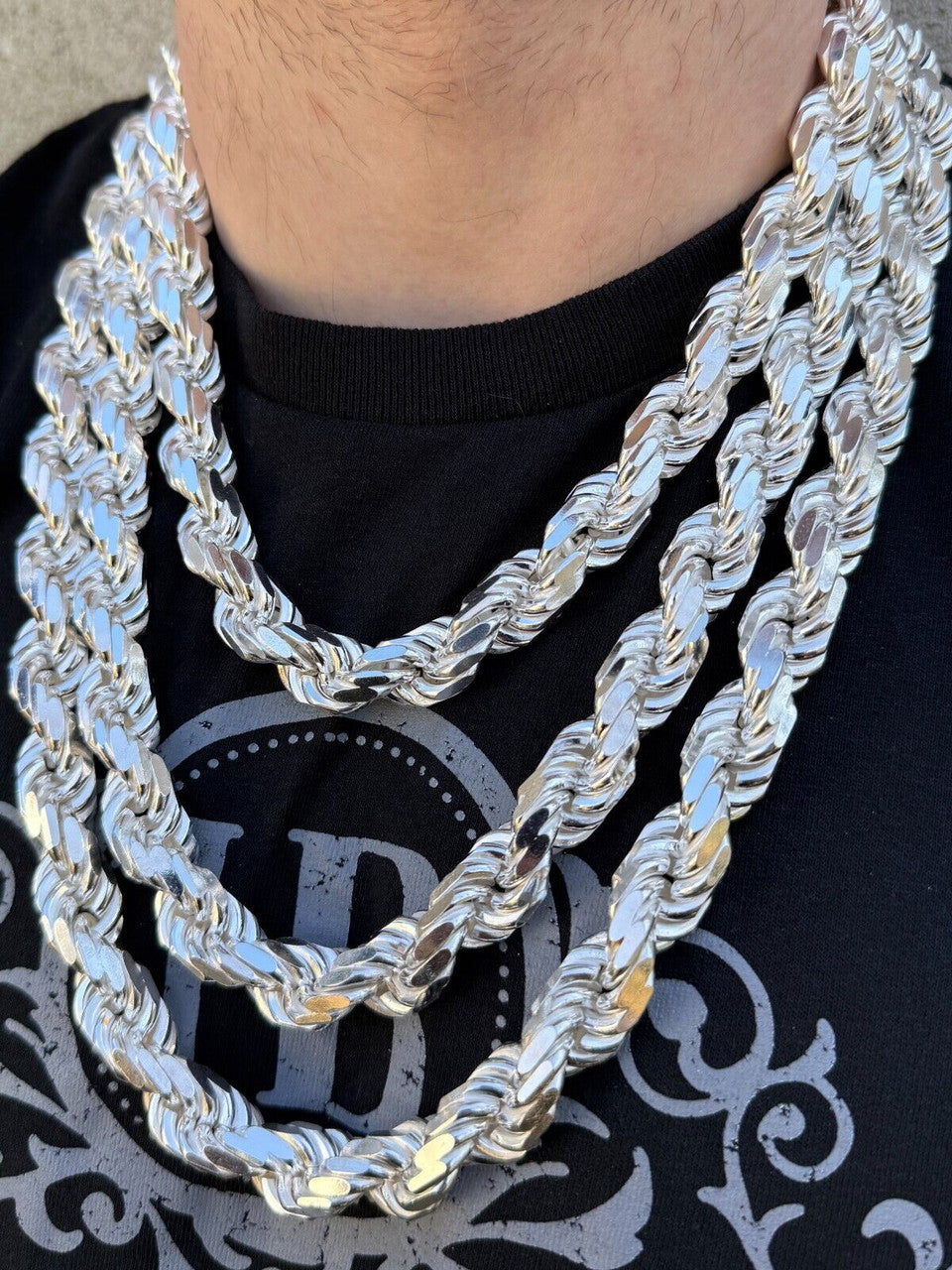 Half Kilo Rope Chain Necklace - 925 Sterling Silver - 18