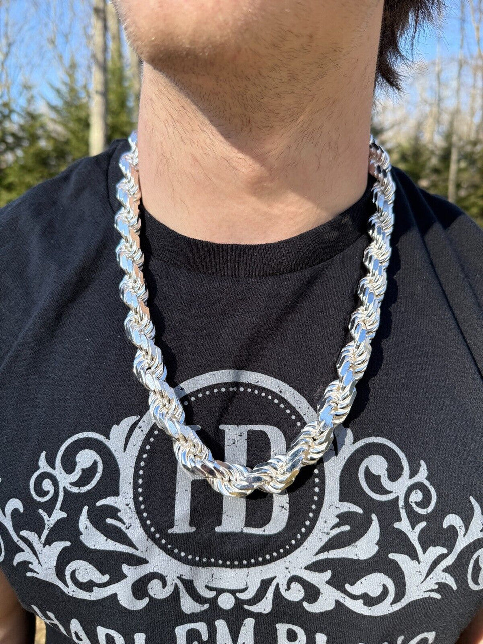 Half Kilo Rope Chain Necklace - 925 Sterling Silver - 18