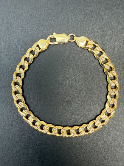 Mens Miami Cuban Bracelet Diamond Cut 14k Gold Vermeil Solid 925 Silver Imported from eBay HarlemBling