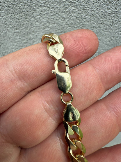 Mens Miami Cuban Bracelet Diamond Cut 14k Gold Vermeil Solid 925 Silver Imported from eBay HarlemBling