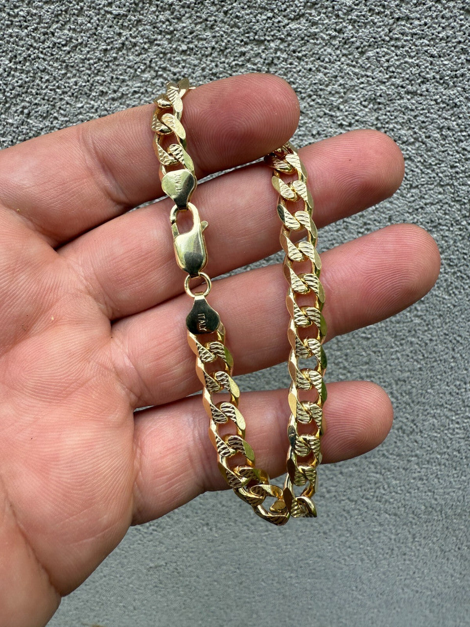 Mens Miami Cuban Bracelet Diamond Cut 14k Gold Vermeil Solid 925 Silver Imported from eBay HarlemBling