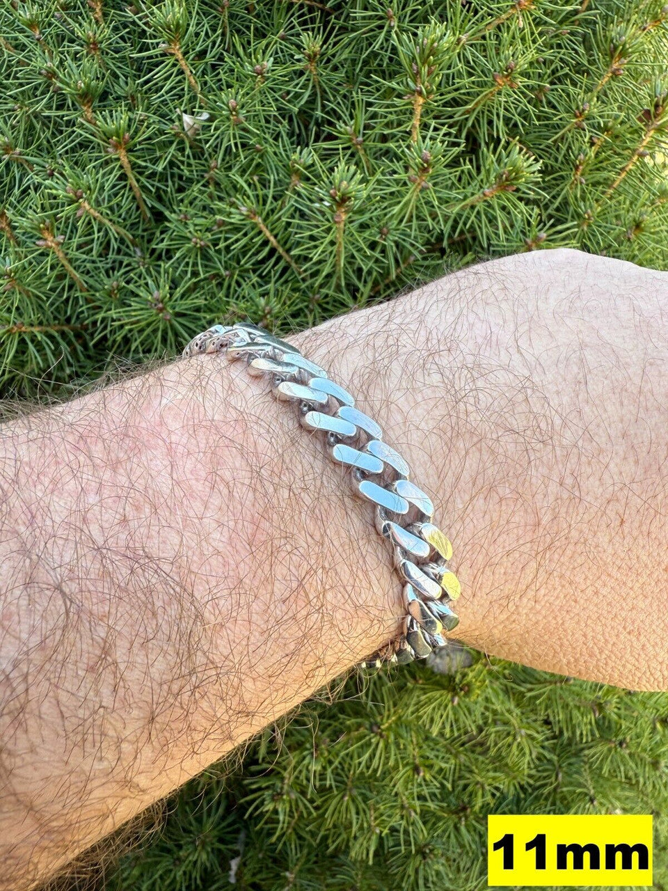 Monaco Cuban Bracelet HOLLOW - Rhodium Finish 925 Sterling Silver - 7"-9" - 9mm-15mm EVERYDAY ESSENTIALS HarlemBling