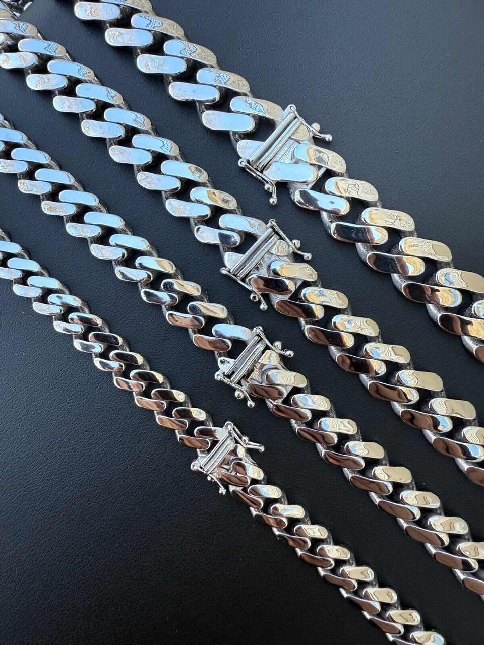 Monaco Cuban Chain Necklace HOLLOW - Rhodium Finish 925 Sterling Silver - 16"-28" - 9mm-15mm EVERYDAY ESSENTIALS HarlemBling