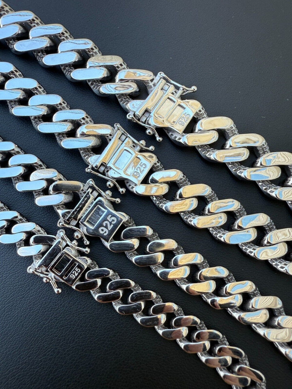 Monaco Cuban Chain Necklace HOLLOW - Rhodium Finish 925 Sterling Silver - 16"-28" - 9mm-15mm EVERYDAY ESSENTIALS HarlemBling