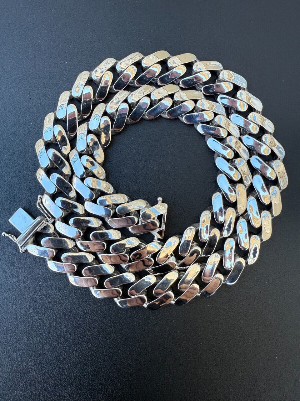 Monaco Cuban Chain Necklace HOLLOW - Rhodium Finish 925 Sterling Silver - 16"-28" - 9mm-15mm EVERYDAY ESSENTIALS HarlemBling