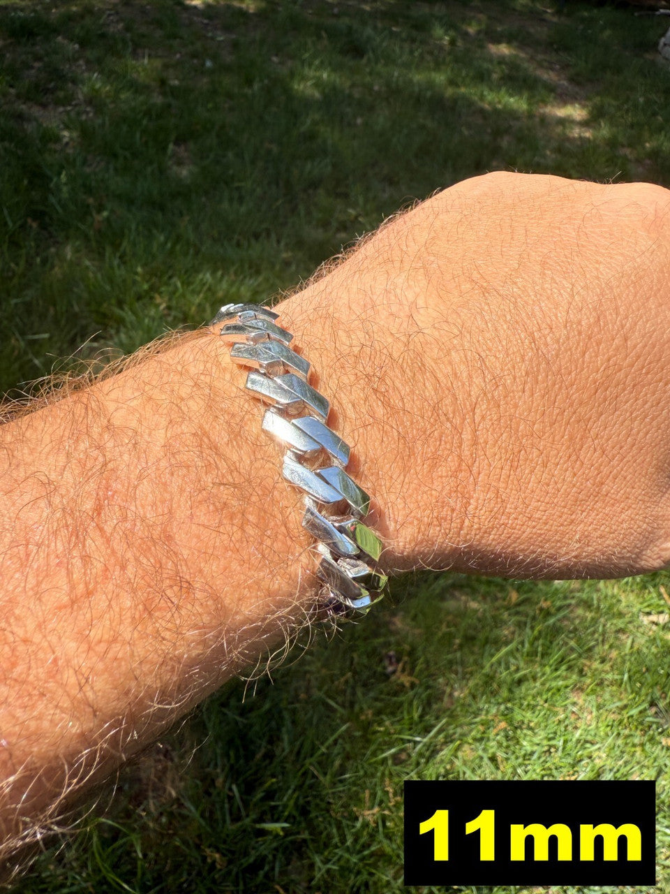 Monaco Prong Cuban Bracelet HOLLOW - Rhodium Finish 925 Sterling Silver - 7"-9" - 9mm-13mm EVERYDAY ESSENTIALS HarlemBling