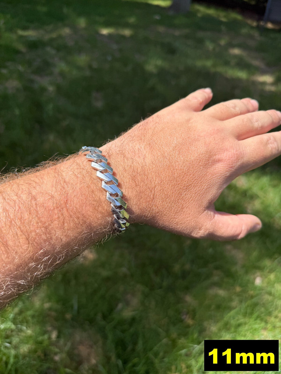 Monaco Prong Cuban Bracelet HOLLOW - Rhodium Finish 925 Sterling Silver - 7"-9" - 9mm-13mm EVERYDAY ESSENTIALS HarlemBling