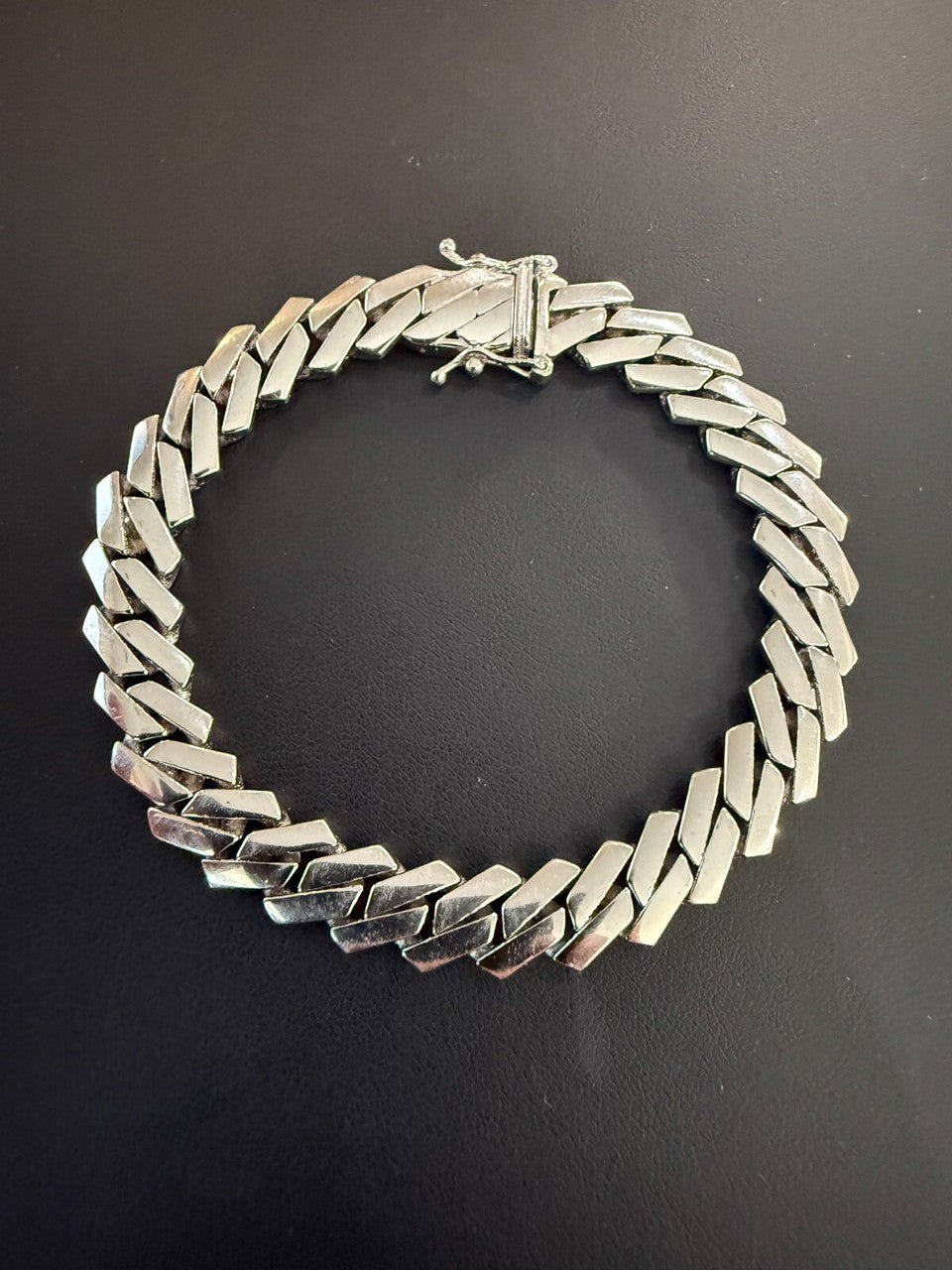 Monaco Prong Cuban Bracelet HOLLOW - Rhodium Finish 925 Sterling Silver - 7"-9" - 9mm-13mm EVERYDAY ESSENTIALS HarlemBling