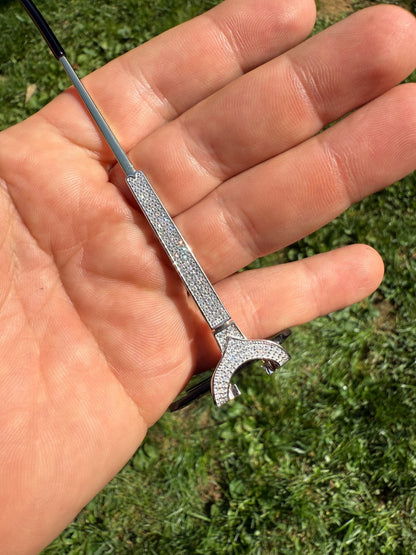 Real 925 Silver Big C VVS MOISSANITE Dark Black Sunglasses - Iced Buffs Glasses EVERYDAY ESSENTIALS HarlemBling