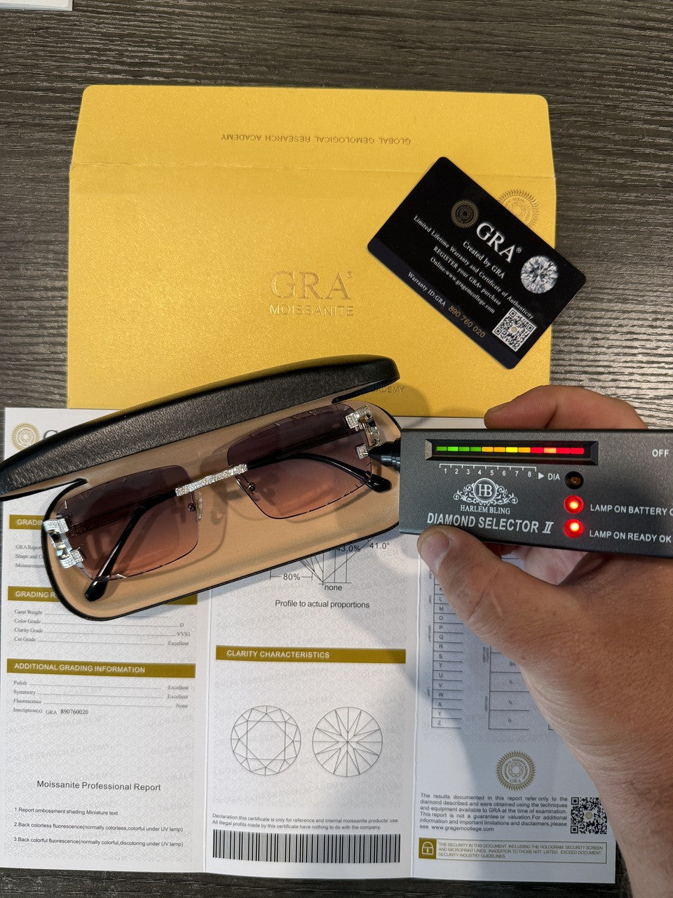 Real 925 Silver Big C VVS MOISSANITE Pink Purple Sunglasses - Iced Buffs Glasses EVERYDAY ESSENTIALS HarlemBling