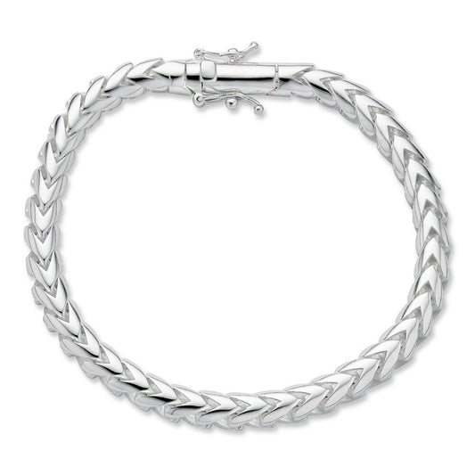 Real 925 Sterling Silver Round Franco Bracelet 5-7mm Handmade W. Box Clasp ITALY Imported from eBay HarlemBling