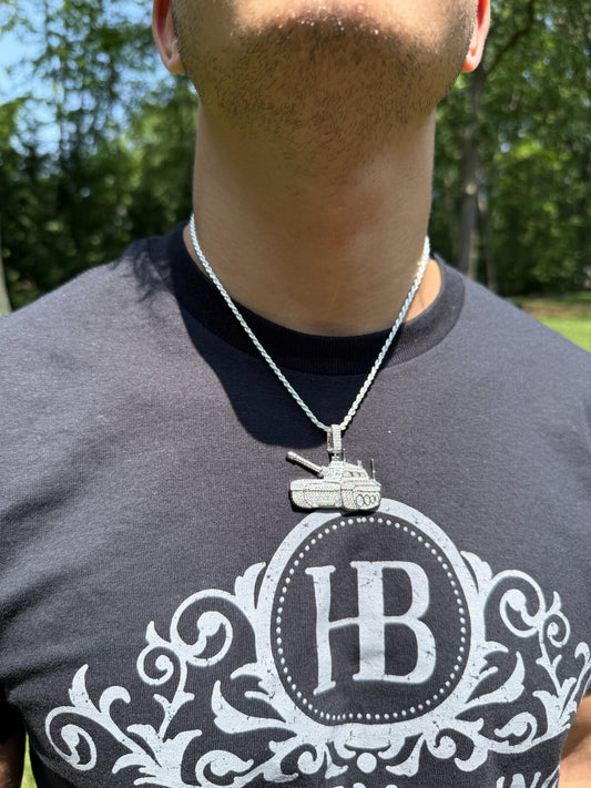SERIES 6: Limited Edition Moissanite Army Tank Pendant Harlembling x Romeo Brown PENDANTS HarlemBling