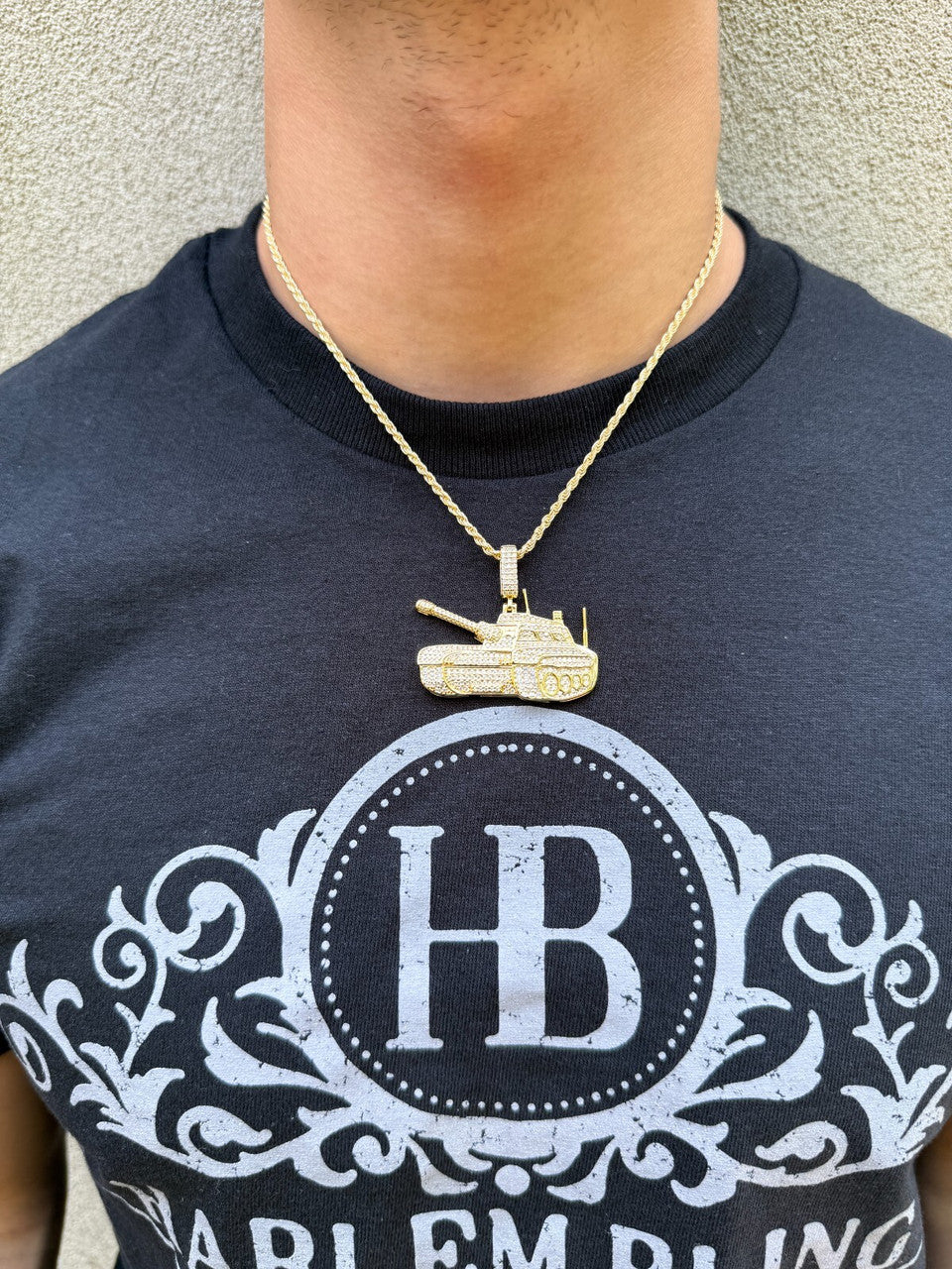 SERIES 6: Limited Edition Moissanite Army Tank Pendant Harlembling x Romeo Brown PENDANTS HarlemBling
