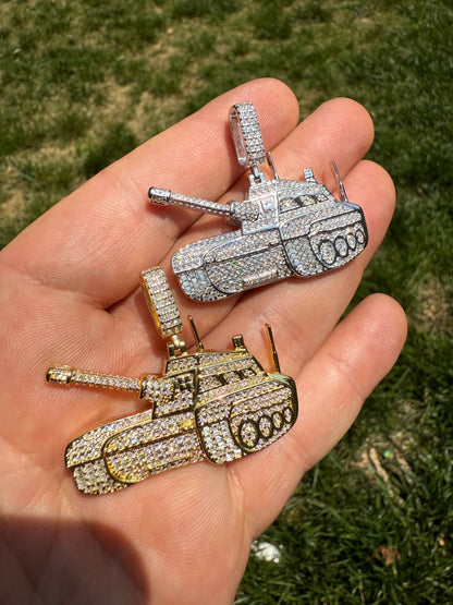 SERIES 6: Limited Edition Moissanite Army Tank Pendant Harlembling x Romeo Brown PENDANTS HarlemBling