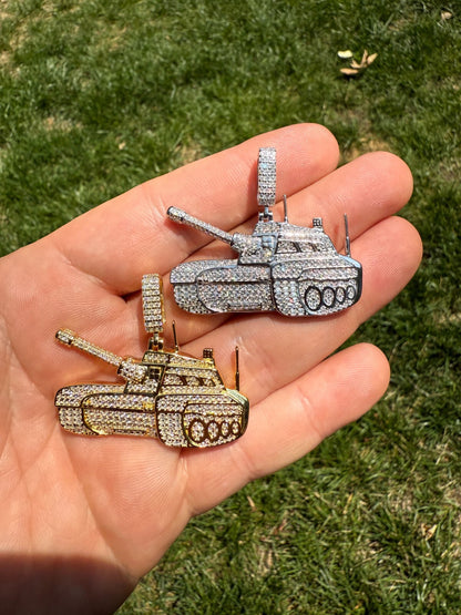 SERIES 6: Limited Edition Moissanite Army Tank Pendant Harlembling x Romeo Brown PENDANTS HarlemBling