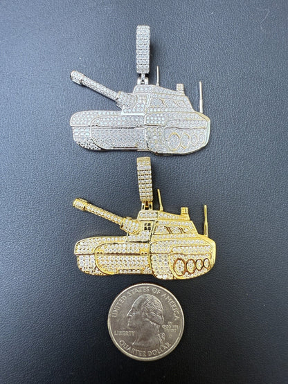 SERIES 6: Limited Edition Moissanite Army Tank Pendant Harlembling x Romeo Brown PENDANTS HarlemBling
