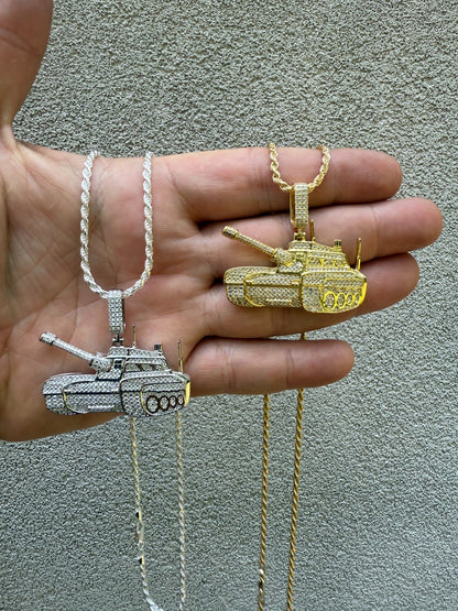 SERIES 6: Limited Edition Moissanite Army Tank Pendant Harlembling x Romeo Brown PENDANTS HarlemBling