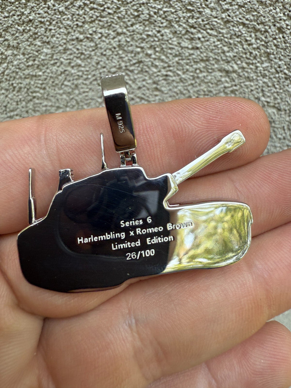 SERIES 6: Limited Edition Moissanite Army Tank Pendant Harlembling x Romeo Brown PENDANTS HarlemBling