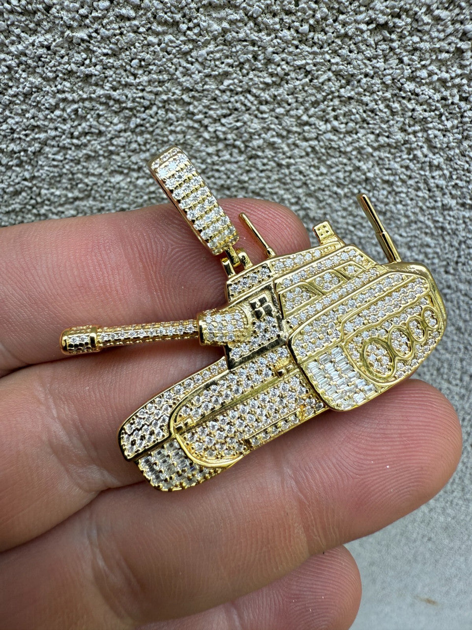 SERIES 6: Limited Edition Moissanite Army Tank Pendant Harlembling x Romeo Brown PENDANTS HarlemBling