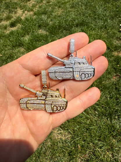 SERIES 6: Limited Edition Moissanite Army Tank Pendant Harlembling x Romeo Brown PENDANTS HarlemBling